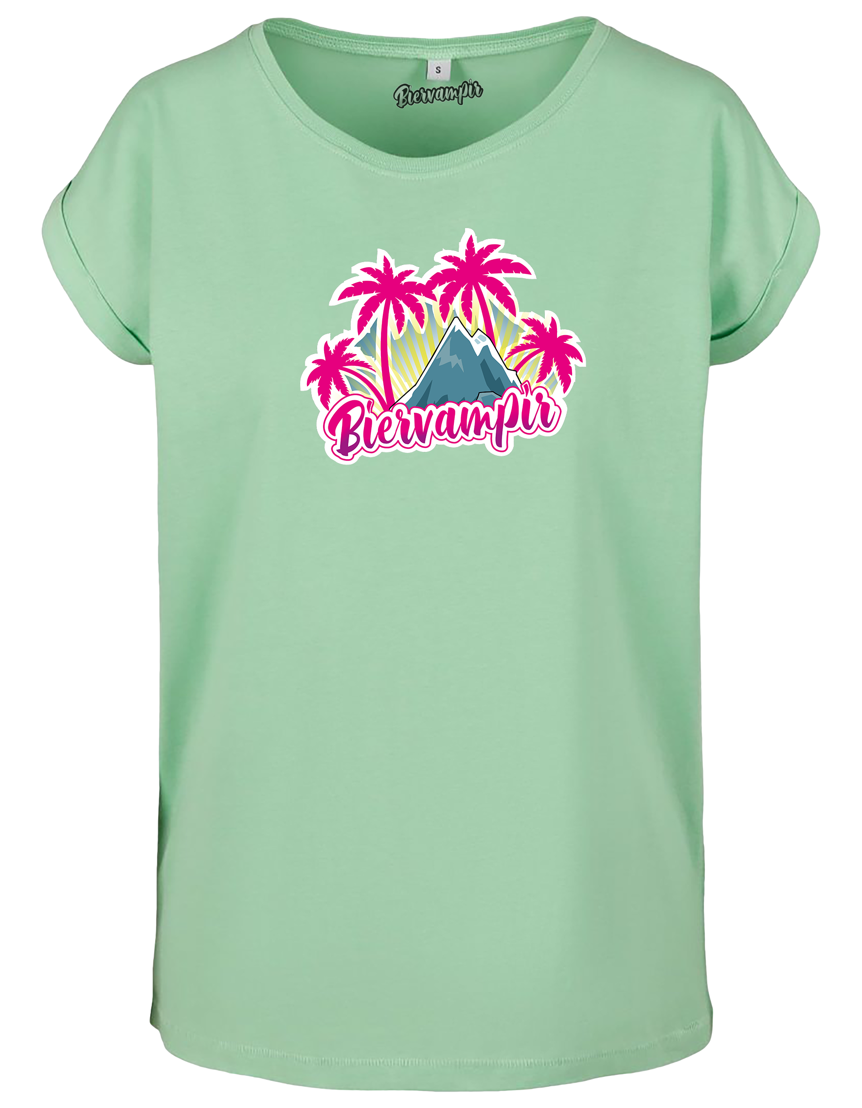 Biervampir - Girl Extendend Shirt - Logo [mint]