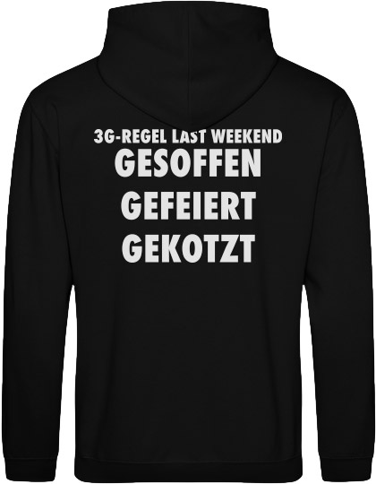 3G Hoodie - Back Print schwarz